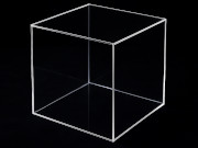 cubo in plexiglass trasparente